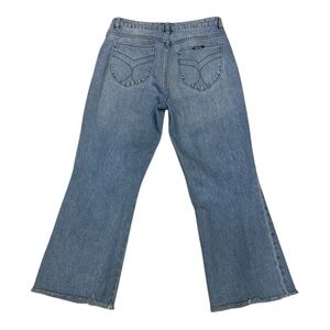 Rolla's Eastcoast High-Rise Flare Frayed Jean Light Vintage Blue SZ 30 Aussie 12